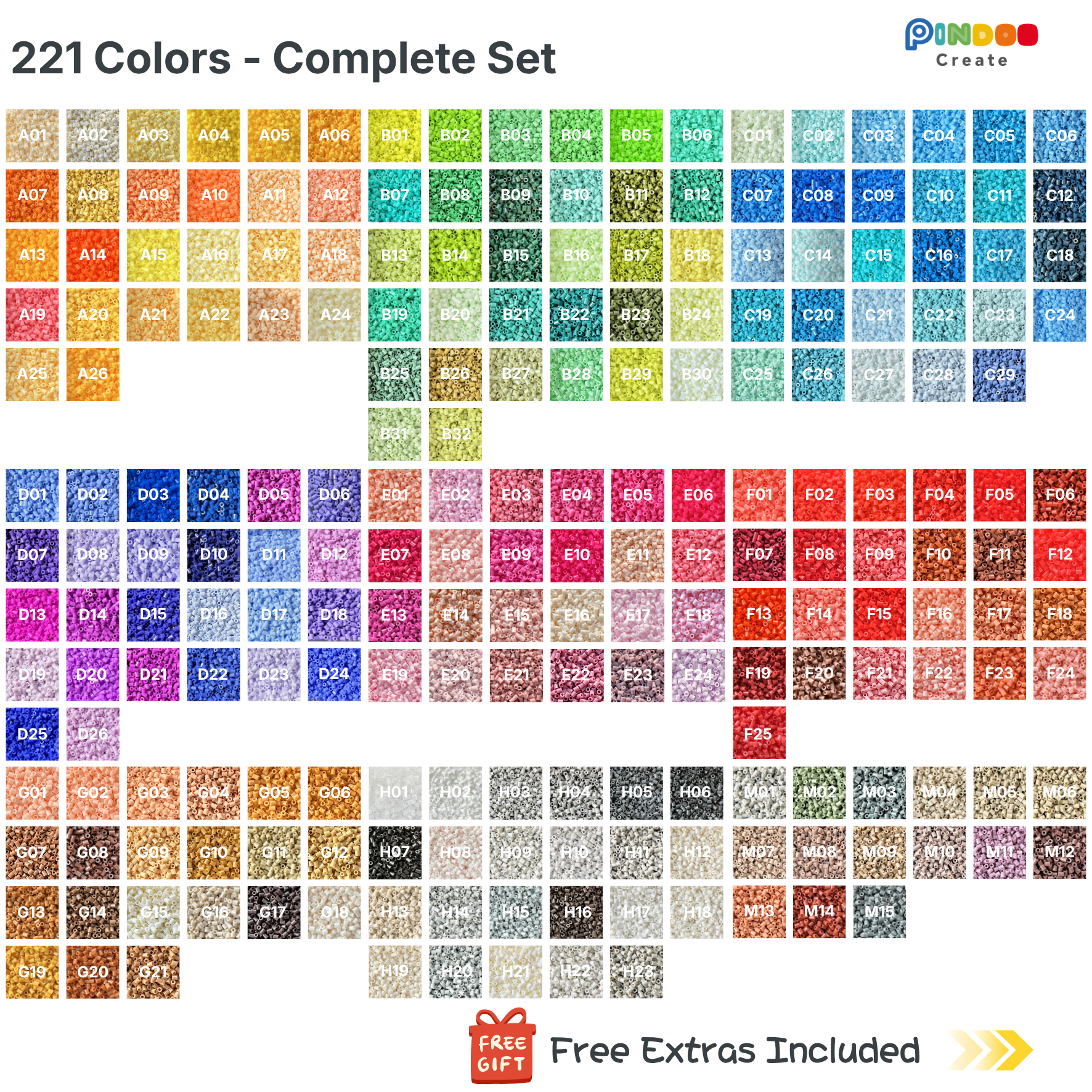 221 Colors Complete Set Fuse Beads Collection