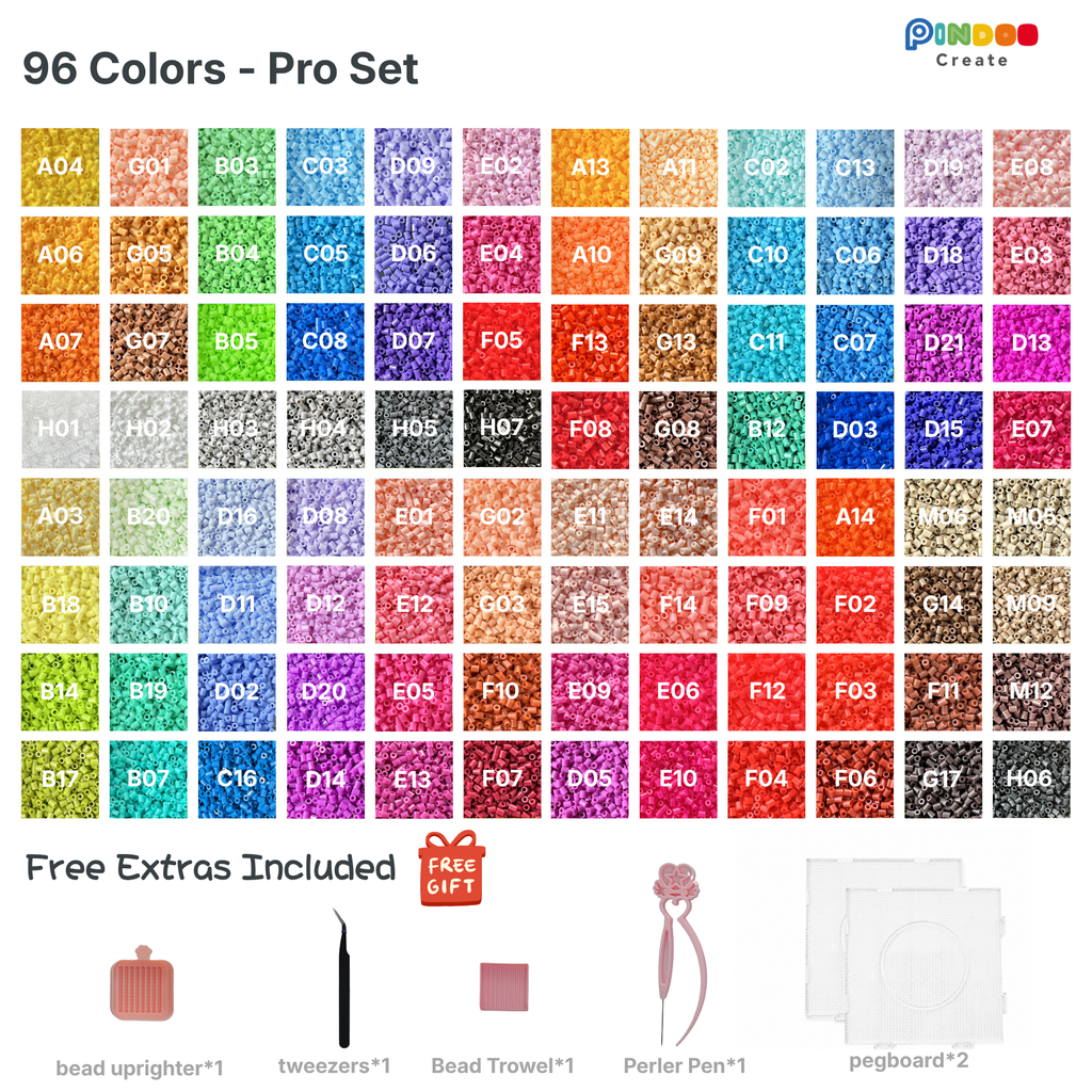 96 Colors Pro Set Fuse Beads Collection
