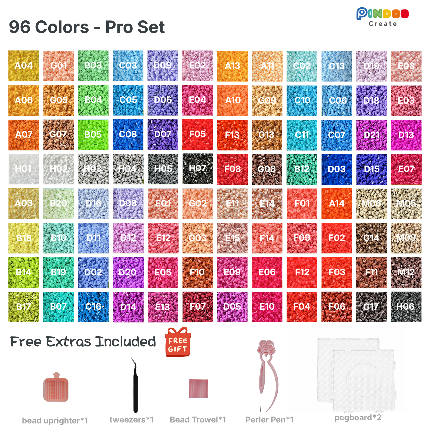96 Colors Pro Set Fuse Beads Collection