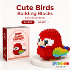 Macaw, Mini Brick Cute Bird