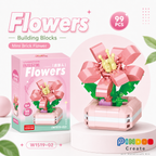 Mini Brick Flower Garden Collection Set, 6 Cute Flower Building Kits