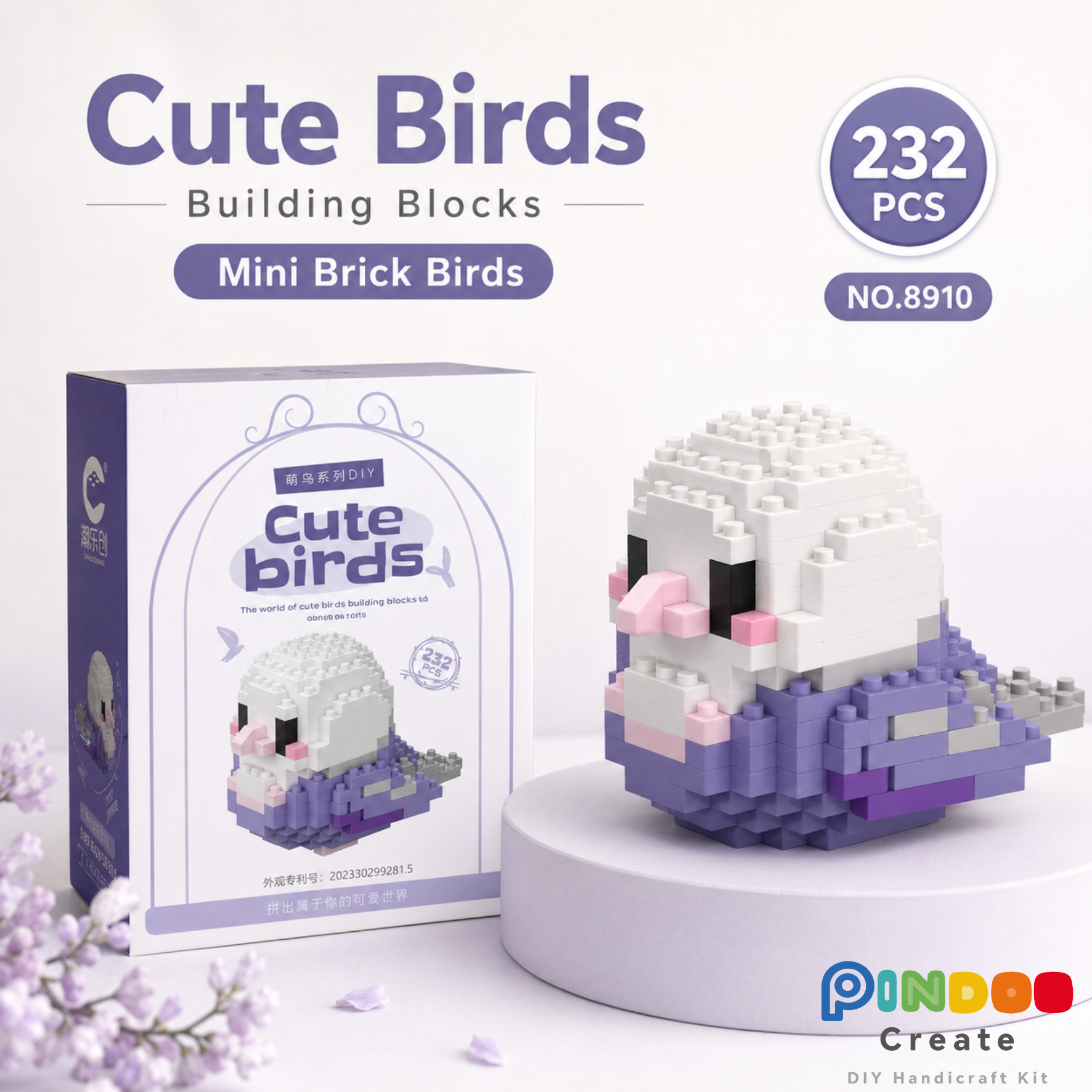 Mini Brick Birds Collection, 12 Cute Bird Building Kits